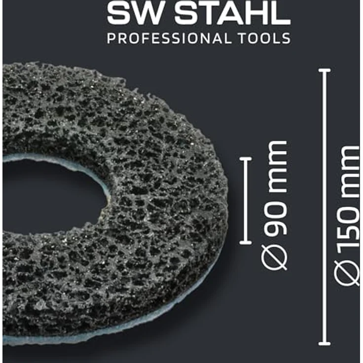 SW-Stahl 302230L-1 Radnabenschleifer Ersatzreinigungsscheiben, 2 Stück Aufsatz für Schlagschrauber, 90 mm Innendurchmesser, max. 4000 U/min – Bild 4