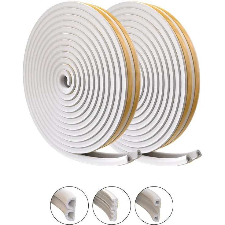 Nematek Insektenschutz-Fensterrahmen Nematek® Dichtungsband für Tür- und Fensterspalten, selbstklebend, weiß/braun, 2 x 3m, bis zu 40% Heizkosteneinsparung