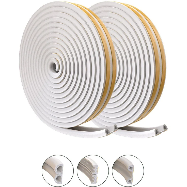 Nematek Insektenschutz-Fensterrahmen Nematek® Dichtungsband für Tür- und Fensterspalten, selbstklebend, weiß/braun, 2 x 3m, bis zu 40% Heizkosteneinsparung