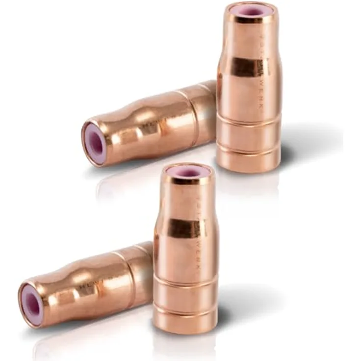 STAHLWERK 4er Set Fülldrahtdüse für MIG MAG Schweißen, passend für AK15/MB15 Brenner bis 200A, hitzebeständig und langlebig