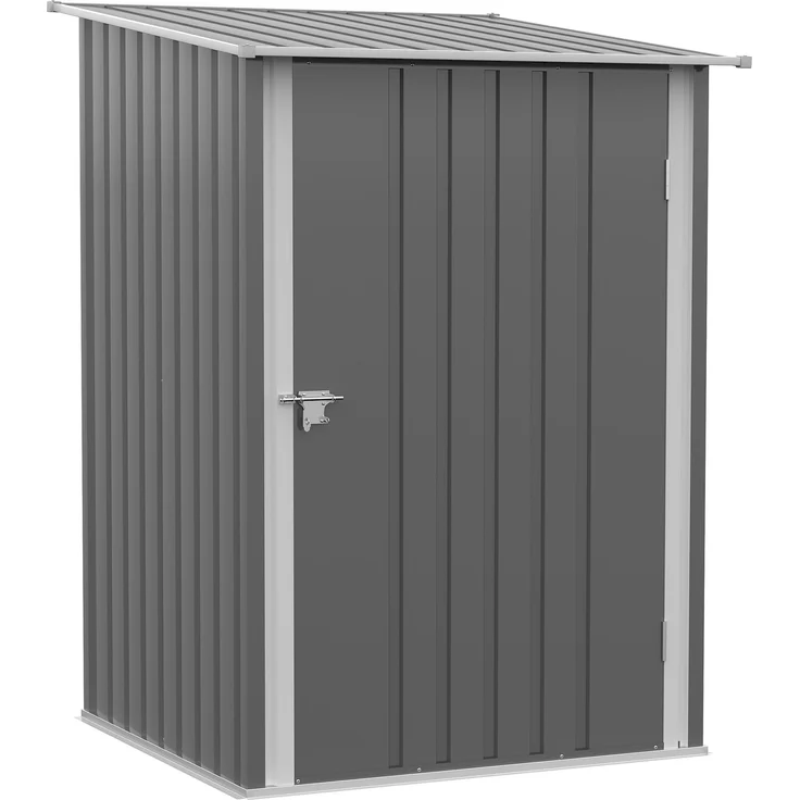 MH Handel GmbH Geräteschuppen Stahl 100 x 103 x 160cm, wetterfest und abschließbar, grau