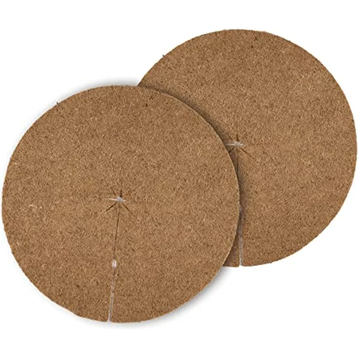 La cordeline Set mit 2 Mulchscheiben, 100% Kokos, Natur, XXL, 100 cm, Schutz gegen Unkraut