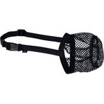 TRIXIE Maulkorb Giftköder-Schutznetz, Polyester stufenlos verstellbar, Schwarz