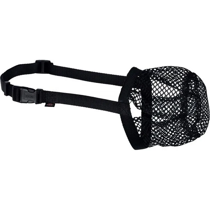 TRIXIE Maulkorb Giftköder-Schutznetz, Polyester stufenlos verstellbar, Schwarz