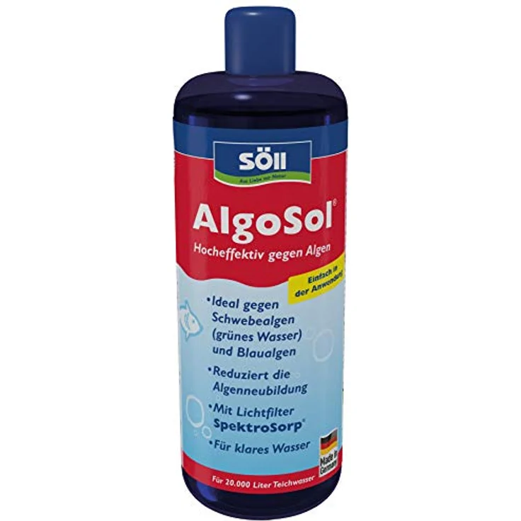 Söll Algenentferner 1 Liter Algosol für 20 Qbm Teichwasser – Bild 2