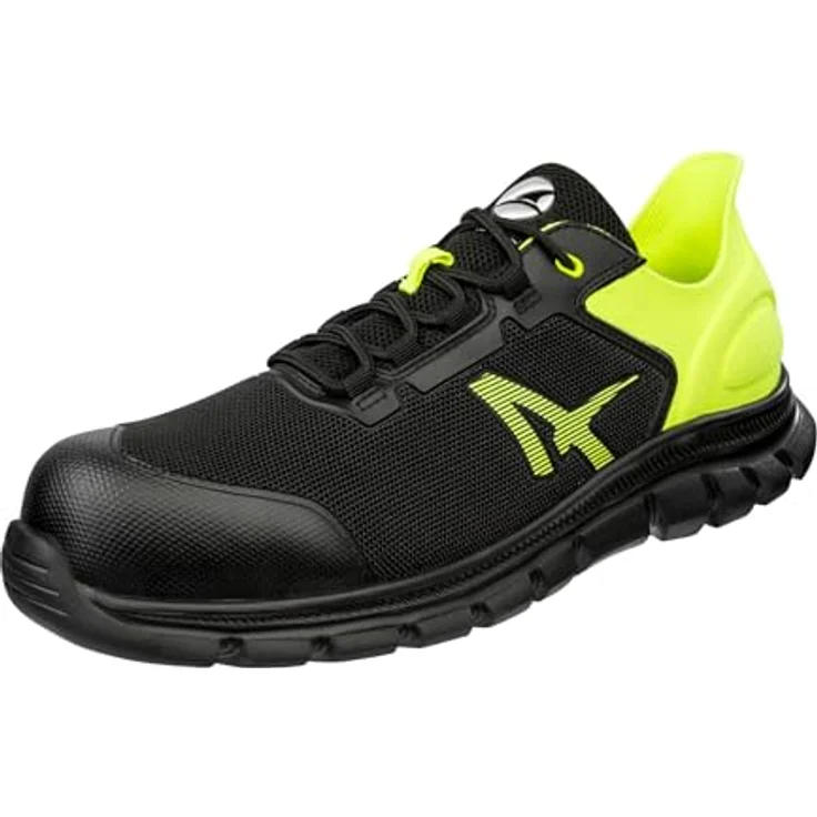 ISM GmbH OCTANE YELLOW LOW Sicherheitsschuh, schwarz/lime, S1PS SR, EN ISO 20345:2022, leicht, rutschfest, mit Fiberglasskappe und FAP® LITE Durchtrittschutz – Bild 1