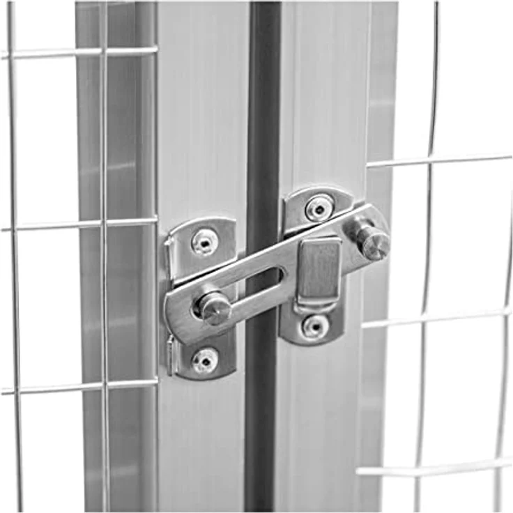 Wiesenfield WIE-BC-200 Außenvoliere Aluminium, geräumig 122 x 178 x 195 cm, rostfrei, für Hühner und Ziervögel – Bild 3