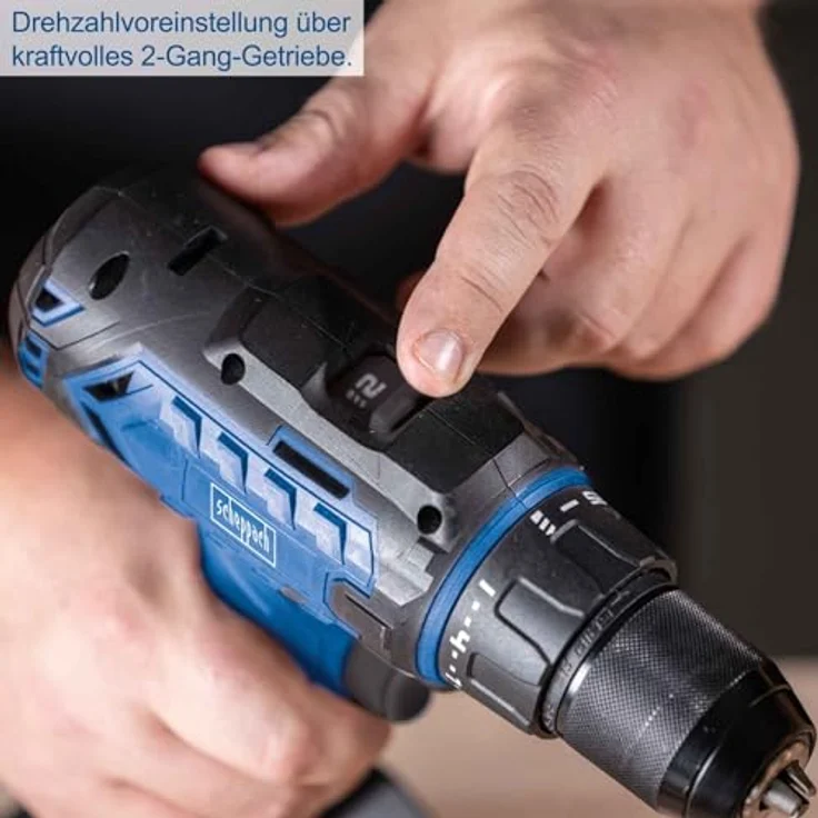 Scheppach Akku-Bohrschrauber C-DD45-X | 45 Nm | LED | 1,5 – 13 mm | 20V IXES | 2-Gang-Getriebe – Bild 7