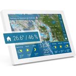 wetteronline home 3, WetterDisplay mit WetterRadar: neue Generation der WLAN-Wetterstation, Innenraumsensor zur Kontrolle des Raumklimas, Pollenflugvorhersage für Allergiker, UV-Index, UnwetterWarnung - Preisvergleich