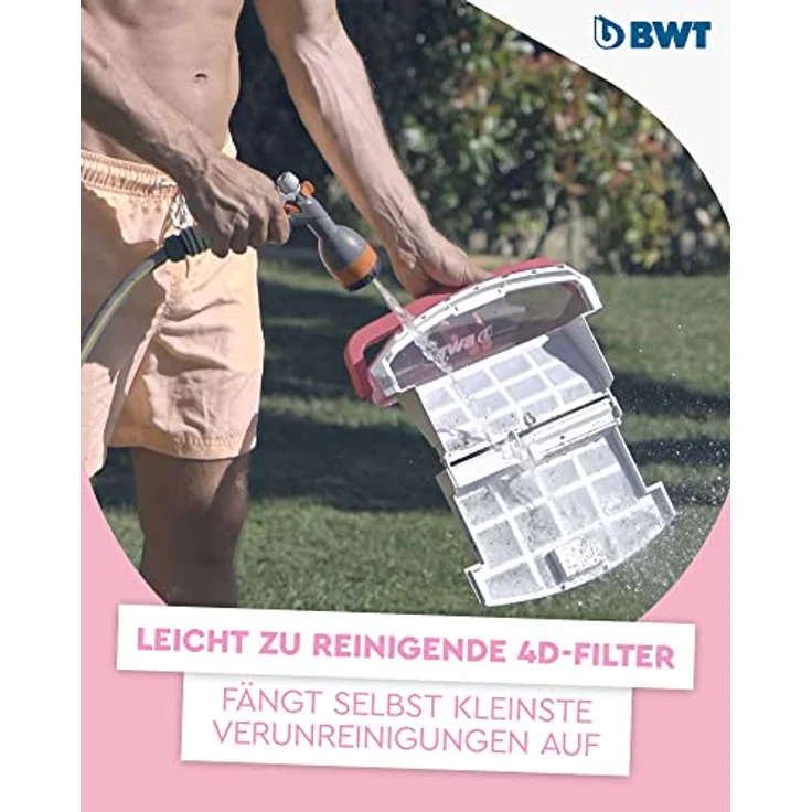 BWT Pool Roboter B200 | Optimale Reinigung Von Boden, Wand & Wasserlinie Für Pools Bis 8 m | Beste Filterleistung | Schnelles Reinigungsergebnis | Einfach Zu Reinigen, Magenta – Bild 3