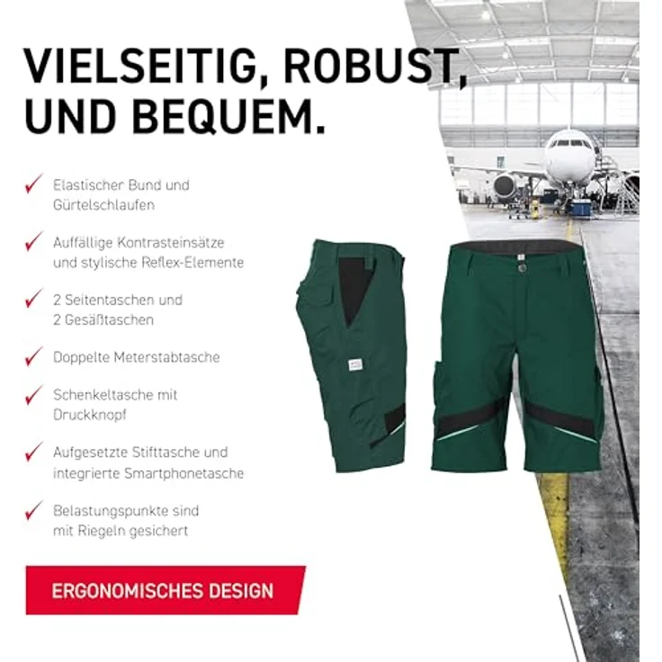 Kübler Activiq Shorts 48, moosgrün-schwarz – Bild 6