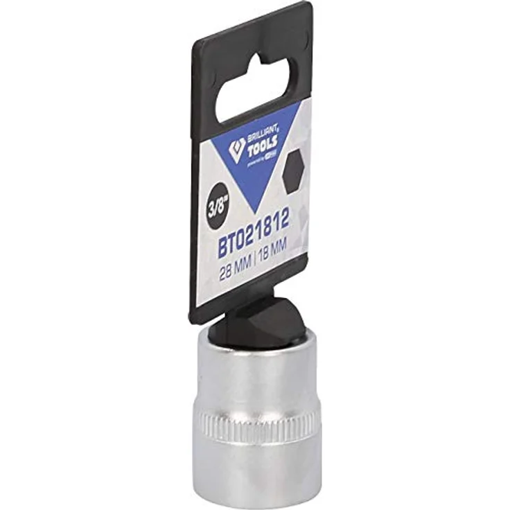 Brilliant Tools Sechskant-Stecknuss BT021812, 3/8" Innenvierkant-Antrieb, 18 mm, Chrom-Vanadium-Stahl, matt verchromt – Bild 9
