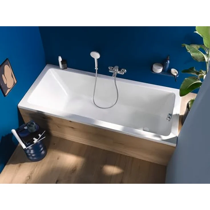 Duravit Badewanne No 1 1, Einbaubadewanne mit Rückenschrägen, weiß, 1800x800mm, 180l – Bild 3