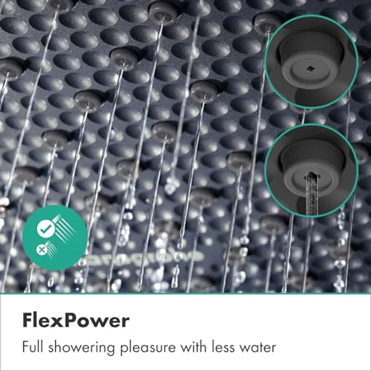 Hansgrohe Activera Select S Duschkopf 95 mm, Handbrause mit 2 Strahlarten, EcoSmart, mattschwarz – Bild 5