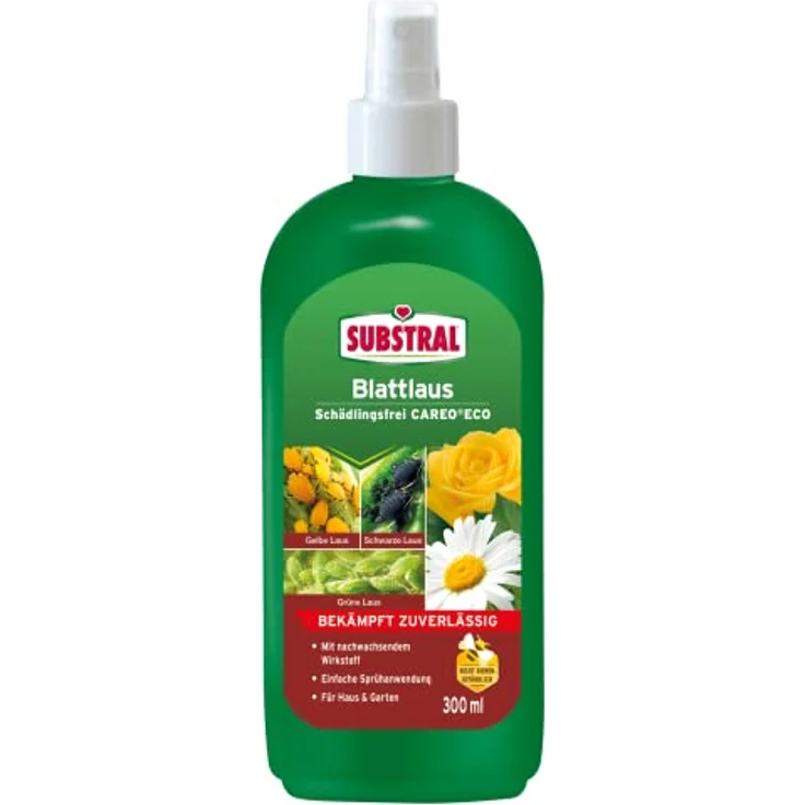 Substral Blattlaus Schädlingsfrei Careo, Natürliches Mittel gegen saugende Pflanzen-Schädlinge wie Blattläuse, 300 ml – Bild 1