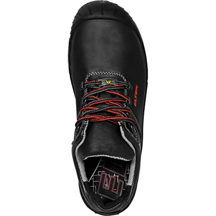 ELTEN Sicherheitsschuhe RENZO Low ESD S3, Damen und Herren, Leder, Stahlkappe, leicht, robust, Schwarz, Größe: 42 – Bild 5
