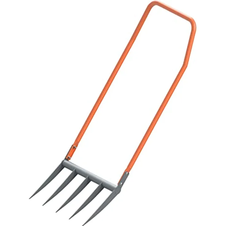 TERRADIX Broadfork 5x300 - optimal zum Tiefenlockern und Aerifizieren - Grabegabel Spatengabel Forke - Arbeitsbreite 50cm - Zinkenlänge 30cm