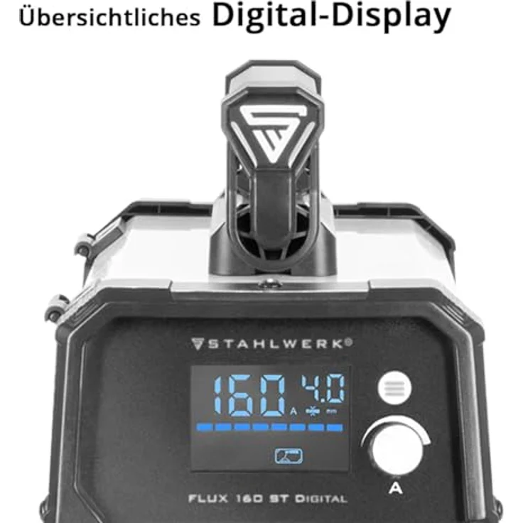 STAHLWERK Fülldrahtschweißgerät FLUX 160 ST Digital mit 160 A, 40 - 160 A, Packung, synergischem Drahtvorschub, Lift TIG und MMA Funktion, in blau - Preisvergleich – Bild 4