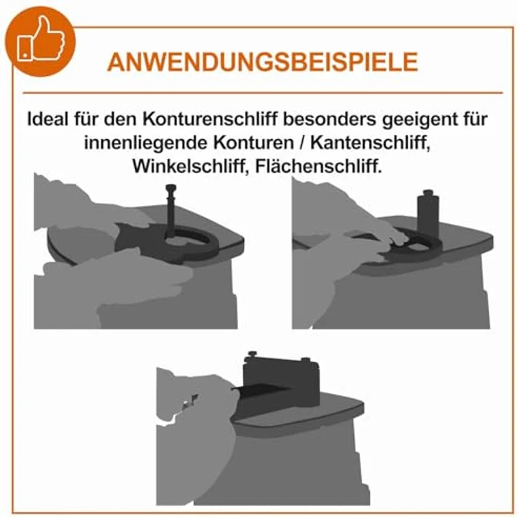 IXES IX-BSO600 Oszillierender Bandschleifer Kantenschleifer Spindelschleifer | 450W | Alu-Arbeitstisch 45° neigbar | 16mm Hub, inkl. Zubehörset – Bild 4