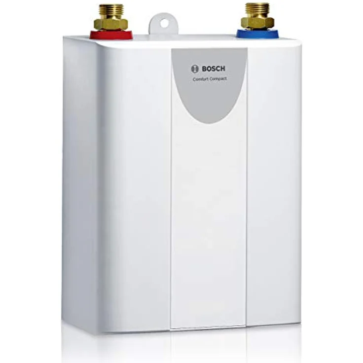 Bosch Tronic Comfort Compact, elektronischer Klein-Durchlauferhitzer 3,6 kW, steckerfertig, kompakt, Untertisch, Weiß-Grau – Bild 1