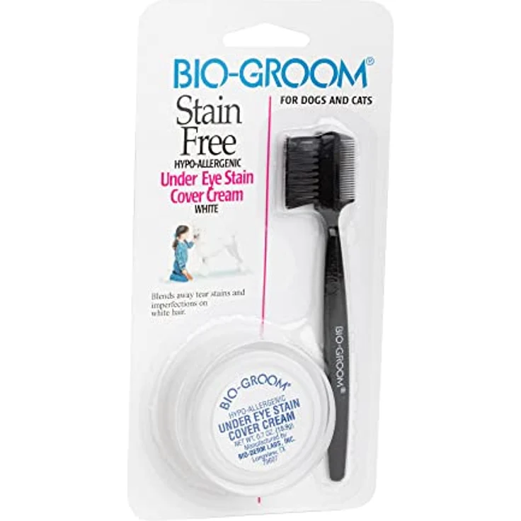 Bio-Groom - Fleckenfreie Hundeaugencreme - Tränenfleckenentferner für weiße Hunde - Sanfter Augenreiniger für Hunde - Hypoallergen - Frei von Tierquälerei - Hergestellt in den USA - 21 ml – Bild 1