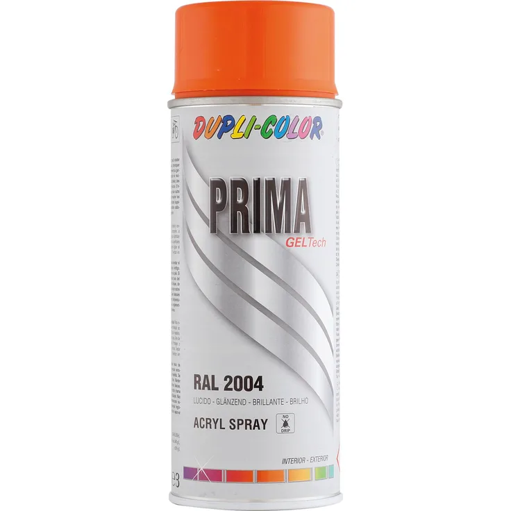 Dupli-Color Lackspray Prima 400ml, reinorange glänzend - RAL 2004
