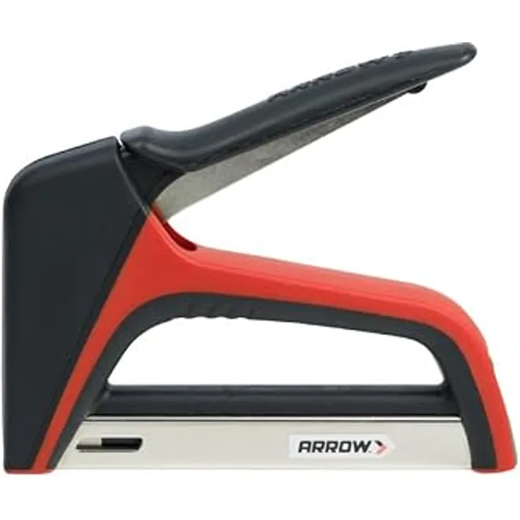 Arrow Handtacker T21X, ergonomischer Tacker für Feindrahtklammern 6 mm - 12 mm, präzise Einhandbedienung und Füllstandsanzeige
