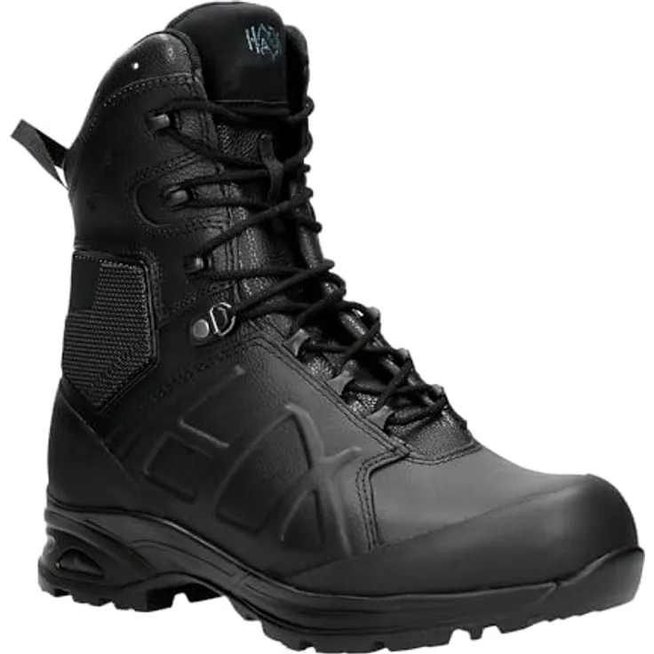 Haix O3 Ranger GSG9-X, Arbeits-Schnürstiefel aus wasserdichtem Leder, GORE-TEX Innenfutter, Gr. 10,5 (O3, 45), schwarz