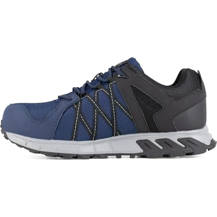 Reebok S1P Trailgrip Sicherheitsschuhe, navy black, sportlicher Halbschuh mit atmungsaktivem Obermaterial und Aluminium-Zehenkappe, Größe 47 – Bild 4