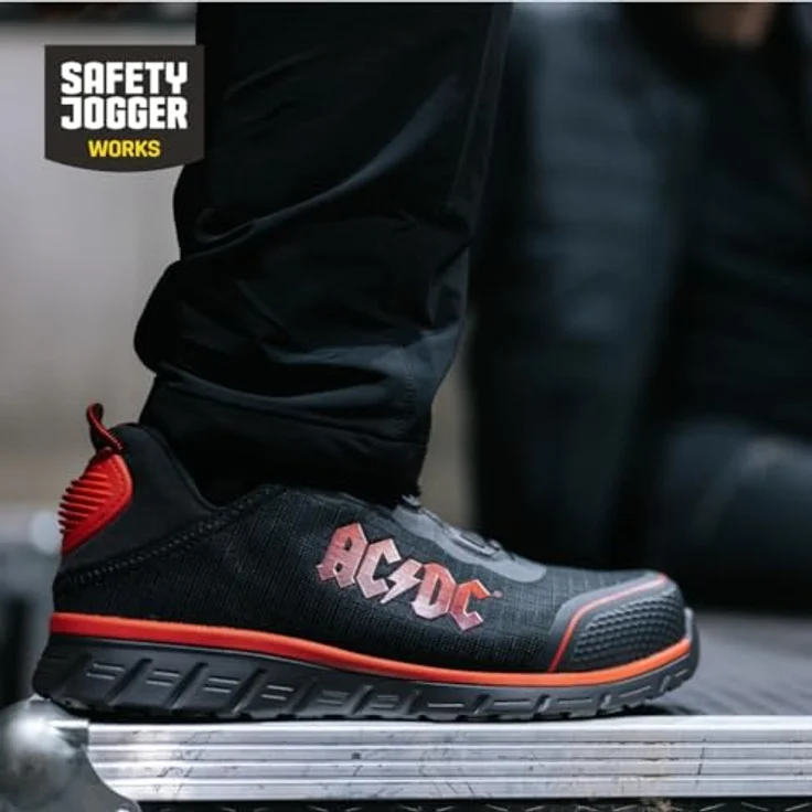 Safety Jogger Works LIGERO2 S1P Sicherheitsschuh, ultraleicht mit Nano Carbon Zehenkappe, metallfrei, atmungsaktiv, sportliches Design, TLS-Verschluss, schwarz – Bild 6