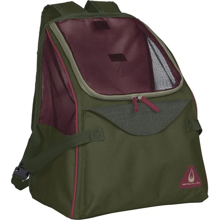 DUVO+ Tiertransporttasche Rucksack Paris grün für Hunde, wasserdicht und bis 7 kg geeignet