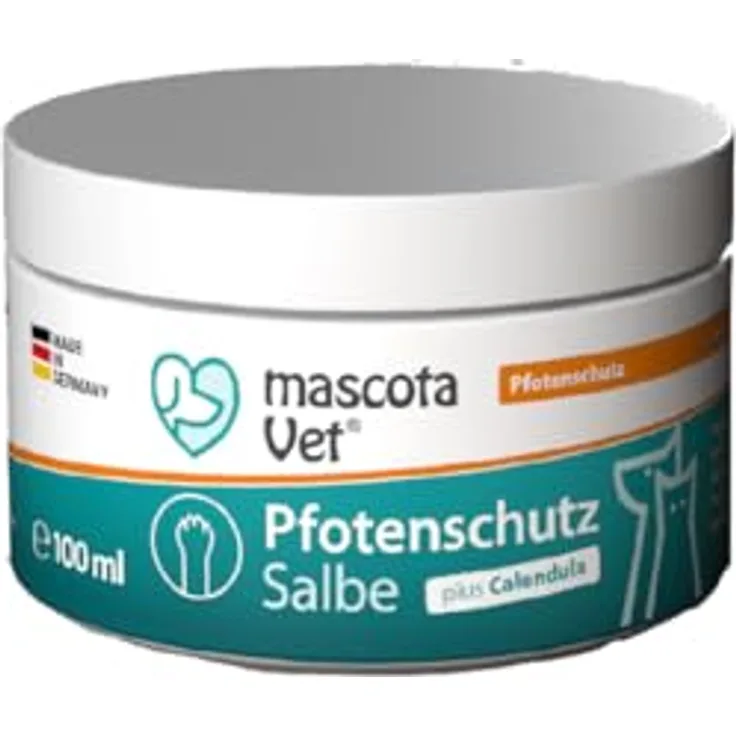 mascota Vet - Pfotenschutz Salbe – Natürliche Pflege für Hundepfoten mit Insektenfett, Ringelblume & Sheabutter | Schutz vor Kälte, Streusalz & trockener Haut | Feuchtigkeitsspendend & regenerierend