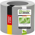 TerraUno - Nachhaltige Sichtschutzstreifen für Doppelstabmatten - Polypropylen - RAL 7040 I 26m x19cm Rolle I Qualität Made in Germany I Doppelstabmattenzaun Sichtschutz I Zaun Sichtschutzstreifen