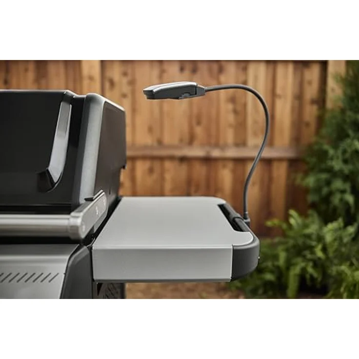 Weber Works Flexible Lampe, LED-Licht mit flexiblem Arm für Slate und Spirit Modelle (2025) - Schwarz-Silber – Bild 5
