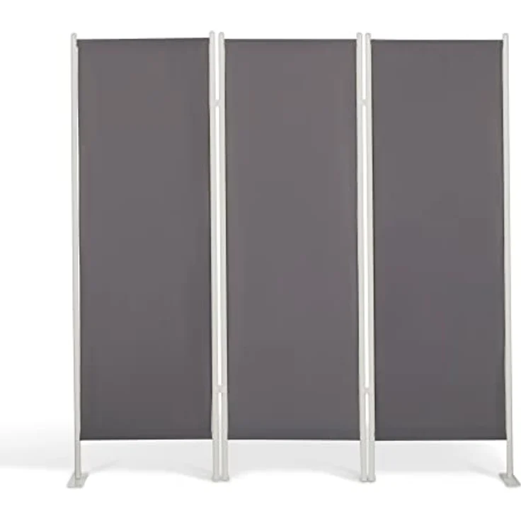 Leco Paravent, Trennwand und Sichtschutz für Balkon und Garten, 3-teilig anthrazit – Bild 2