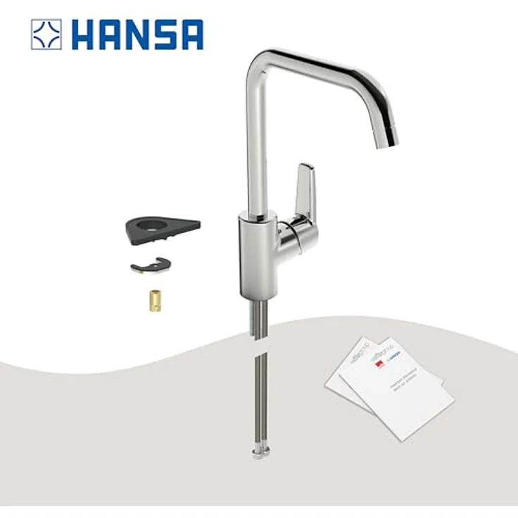 HANSA Hansapolo Spültisch-Einhand-Einlochbatterie, 203 mm Ausladung, 120° schwenkbar, 12 l/min Durchflussmenge – Bild 8
