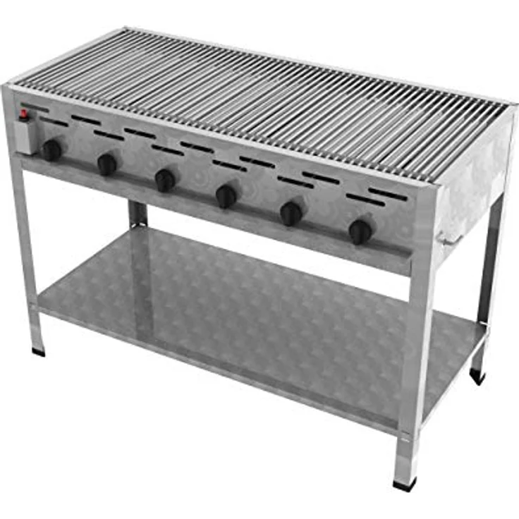 ChattenGlut Gasgrill Gastrobräter 27kW mit Einzelne Edelstahlstäbe als Rost, BxTxH: 1140x530x800 cm, in Edelstahl – Bild 2