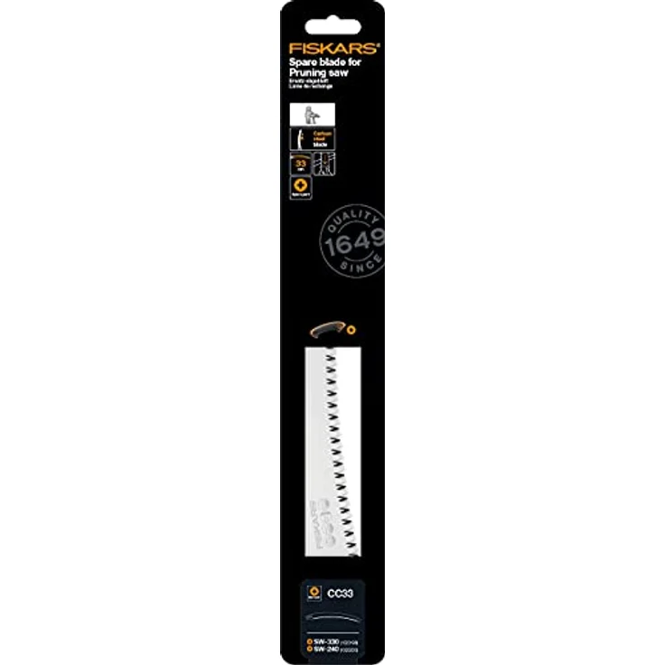 Original Fiskars gebogenes Sägeblatt für Profi Handsägen SW 240 und SW 330, Blattlänge: 33 cm, Hochwertiger Stahl, CC33, 1020193 – Bild 3