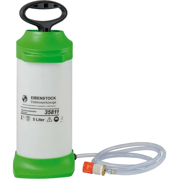 Eibenstock Sprühflasche, Wasserdruckbehälter Kunststoff, 5 l, inkl. 4 m Schlauch