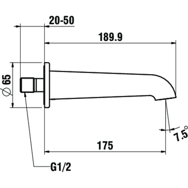 Laufen HF901771423000, Duscharmatur aus gebürstetem Edelstahl mit 175 mm Ausladung, hochwertig verarbeitet und langlebig