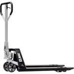 ELMAG Handhubwagen kurz HWK 2500, Palettenwagen mit 2500 kg Tragkraft, 800 mm Gabellänge, 540 mm Gabelbreite, Gummiräder & Polyurethan-Tandemrollen für mühelosen Transport