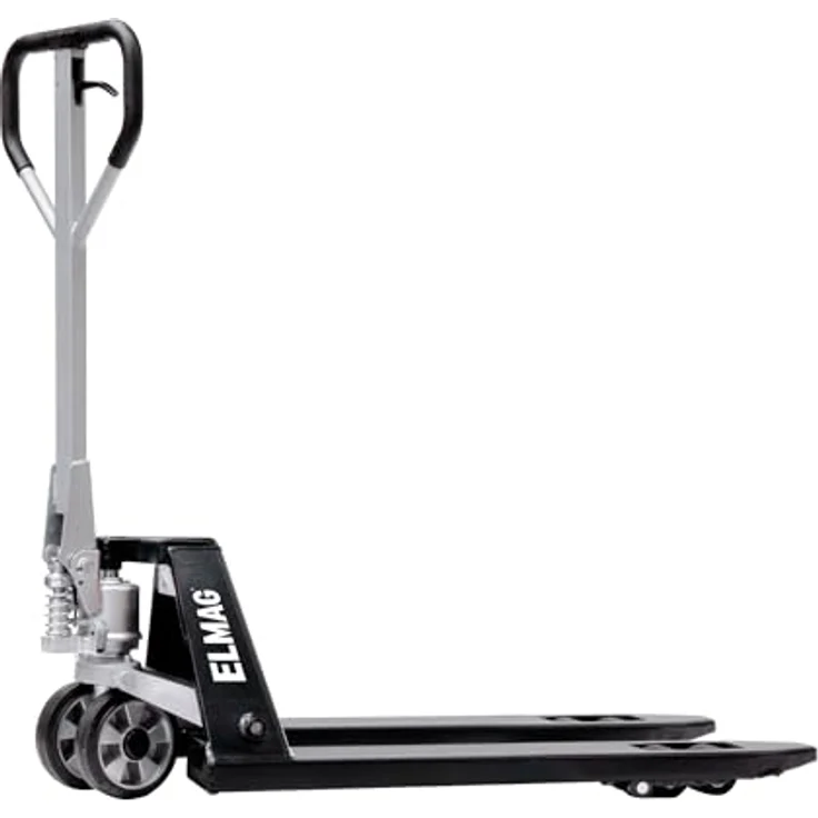 ELMAG Handhubwagen kurz HWK 2500, Palettenwagen mit 2500 kg Tragkraft, 800 mm Gabellänge, 540 mm Gabelbreite, Gummiräder & Polyurethan-Tandemrollen für mühelosen Transport – Bild 1