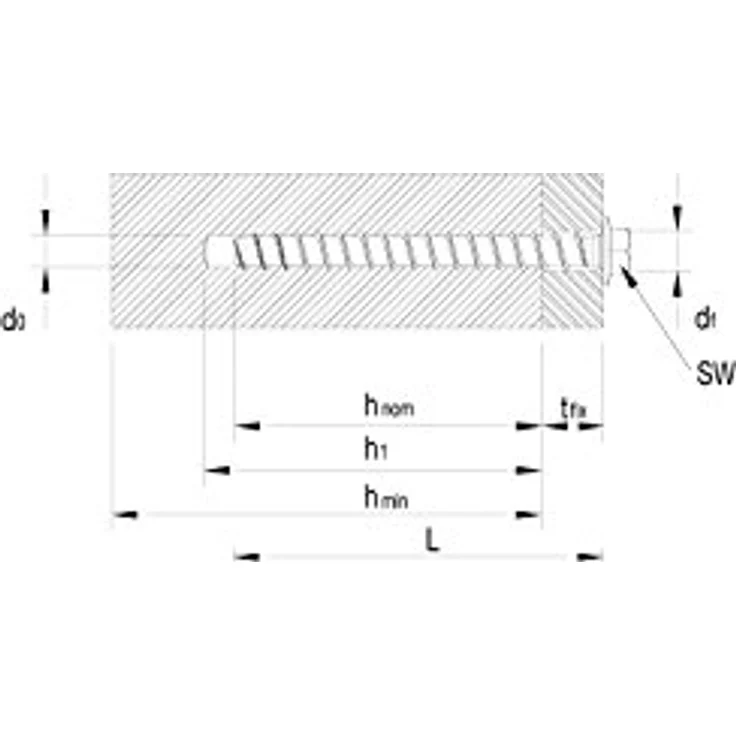 Heco MULTI-MONTI®-plus Befestigungsanker, 10 mm, 140 mm Länge, Verzahnte Funktionsspitze, 25 Stück, galZn 3 farblos – Bild 3
