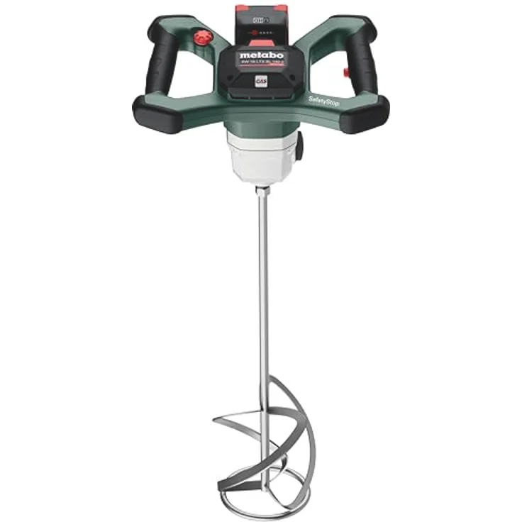 Metabo Akku-Rührwerk RW 18 LTX BL 140-2, 18V Solo ohne Akku/Ladegerät, Brushless-Motor, Zweiganggetriebe, SafetyStop, ergonomische Handgriffe – Bild 7