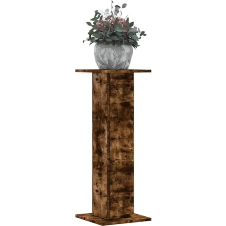 vidaXL Blumenständer Pflanzenständer Räuchereiche 2 Stk 30x30x80 cm Spanplatt – Bild 3