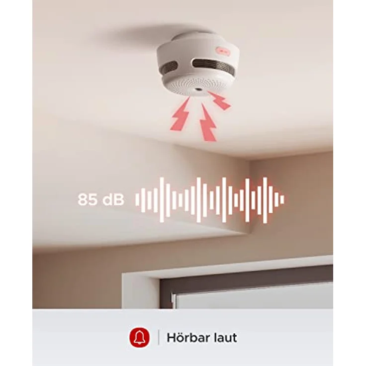 X-Sense XS01-M ProConnected Rauchmelder mit SBS50 Basisstation, TÜV-zertifiziert, Funkrauchmelder-Heimsicherheitssystem, vernetzbarer Feuermelder, kompatibel mit X-Sense Home Security, 6 Stück – Bild 5