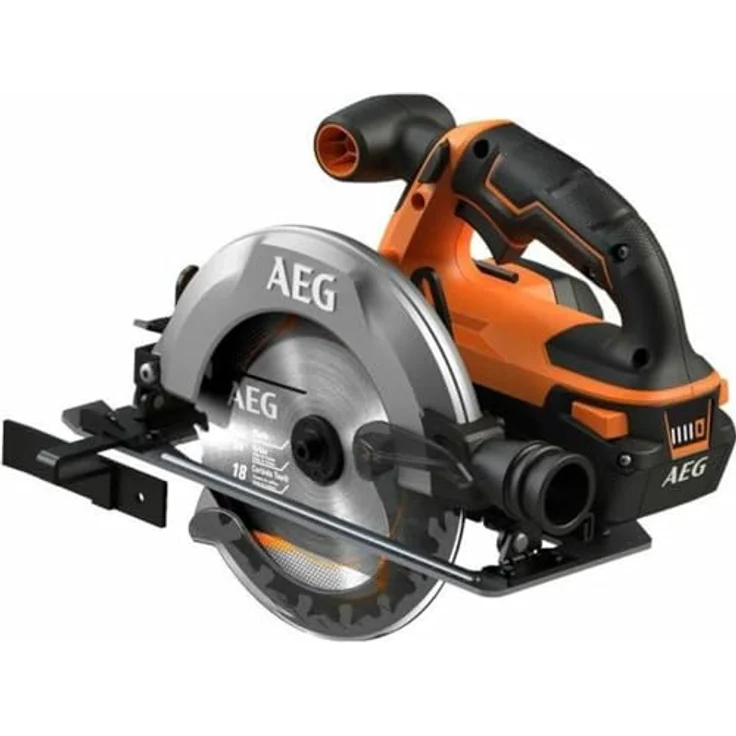AEG 18 V PRO18V Akku-Handkreissäge BKS18C2-0 (Sägeblatt-Ø 165 mm, Schnitttiefe 90°/45° 57/39,7 mm, werkzeuglose Einstellung, inkl. Sägeblatt, Parallelanschlag, o, Akku & Ladegerät im Karton) – Bild 2