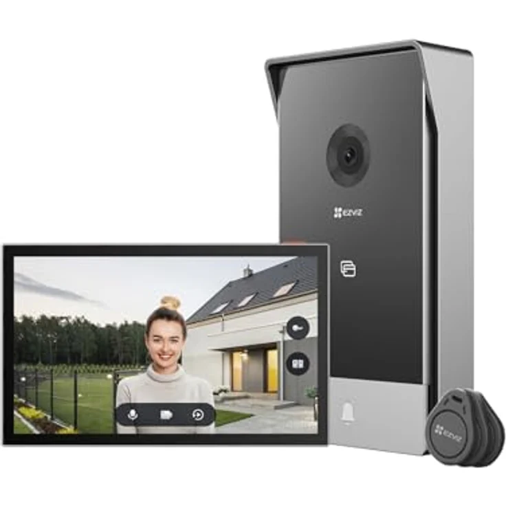 EZVIZ CP7 Video Türsprechanlage mit Türöffner, 2K Türklingel mit Kamera, Personenerkennung, 2-Wege-Audio und Farb-Touchscreen, Dualband, für den Außenbereich – Bild 1
