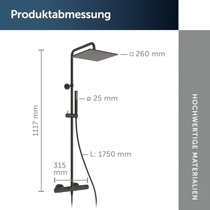 Ideal Standard Duschsystem Tiro, wassersparend, CoolBody-Technologie, einfache Reinigung, modernes Design – Bild 6