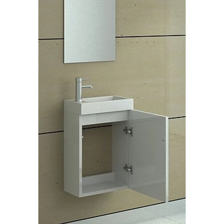 Jet-line Badmöbel Waschbecken Bad Ausstattung Unterschrank Waschplatz Badset 'Aarau (Weiß) White, eleganter Waschtischunterschrank mit geräumigem Stauraum, Fronten in verschiedenen Farben erhältlich – Bild 4